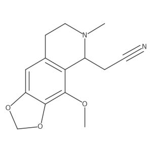 (4-Methoxy-6-methyl-5,6,7,8-tetrahydro[1,3]dioxolo[4,5-g]isoquinolin-5-yl)acetonitrile Structure