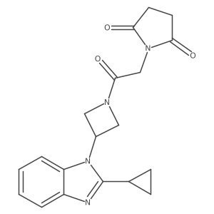 1-{2-[3-(2-cyclopropyl-1H-1,3-benzodiazol-1-yl)azetidin-1-yl]-2-oxoethyl}pyrrolidine-2,5-dione结构式