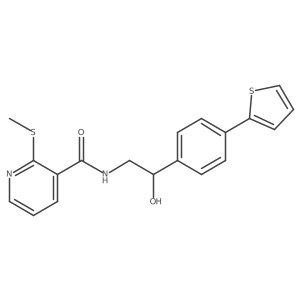 N-{2-hydroxy-2-[4-(thiophen-2-yl)phenyl]ethyl}-2-(methylsulfanyl)pyridine-3-carboxamide结构式