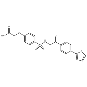 2-[4-({2-Hydroxy-2-[4-(thiophen-2-yl)phenyl]ethyl}sulfamoyl)phenoxy]acetamide结构式