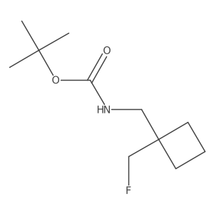 tert-butyl N-{[1-(fluoromethyl)cyclobutyl]methyl}carbamate Structure
