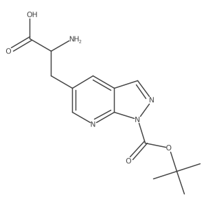 (S)-2-Amino-3-(1-(tert-butoxycarbonyl)-1H-pyrazolo[3,4-b]pyridin-5-yl)propanoic acid结构式
