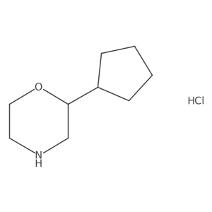 2-Cyclopentylmorpholine;hydrochloride结构式