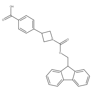 4-[1-(9H-Fluoren-9-ylmethoxycarbonyl)azetidin-3-yl]benzoic acid Structure