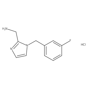 1-{1-[(3-fluorophenyl)methyl]-1H-imidazol-2-yl}methanamine hydrochloride结构式