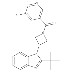 2-tert-butyl-1-[1-(5-fluoropyridine-3-carbonyl)azetidin-3-yl]-1H-1,3-benzodiazole结构式