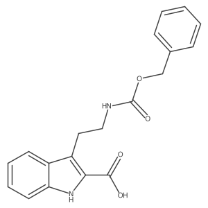 3-(2-{[(benzyloxy)carbonyl]amino}ethyl)-1H-indole-2-carboxylic acid结构式