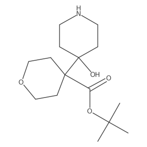 Tert-butyl 4-(4-hydroxypiperidin-4-yl)oxane-4-carboxylate结构式
