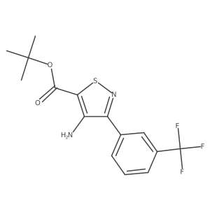Tert-butyl 4-amino-3-[3-(trifluoromethyl)phenyl]-1,2-thiazole-5-carboxylate结构式