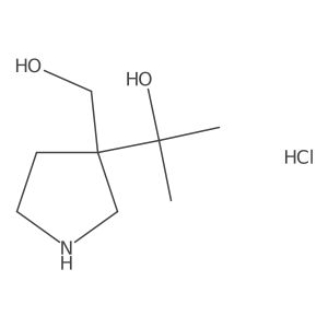 2-[3-(Hydroxymethyl)pyrrolidin-3-yl]propan-2-ol hydrochloride结构式
