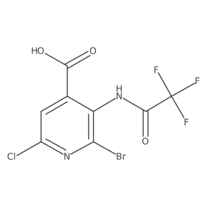 2-Bromo-6-chloro-3-(2,2,2-trifluoroacetamido)pyridine-4-carboxylic acid Structure