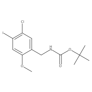 tert-butyl N-[(5-chloro-4-iodo-2-methoxyphenyl)methyl]carbamate Structure