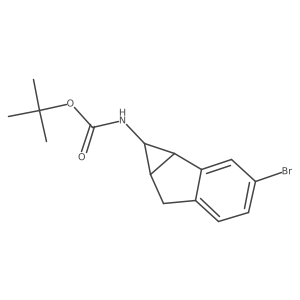 tert-butyl N-{3-bromo-1H,1aH,6H,6aH-cyclopropa[a]inden-1-yl}carbamate结构式