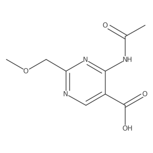 4-Acetamido-2-(methoxymethyl)pyrimidine-5-carboxylic acid Structure