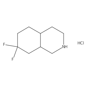 7,7-Difluoro-decahydroisoquinoline hydrochloride结构式