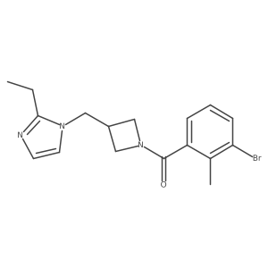1-{[1-(3-bromo-2-methylbenzoyl)azetidin-3-yl]methyl}-2-ethyl-1H-imidazole Structure