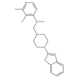 N-{[1-(1,3-benzoxazol-2-yl)piperidin-4-yl]methyl}-5-fluoro-N,6-dimethylpyrimidin-4-amine结构式