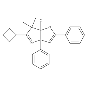 (3aR,6aR)-6a-Chloro-5-cyclobutyl-6,6-dimethyl-2,3a-diphenyl-3a,6a-dihydro-6H-furo[3,2-b]pyrrole Structure