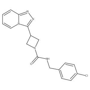 N-[(4-chlorophenyl)methyl]-3-{[1,2,4]triazolo[4,3-a]pyridin-3-yl}azetidine-1-carboxamide Structure
