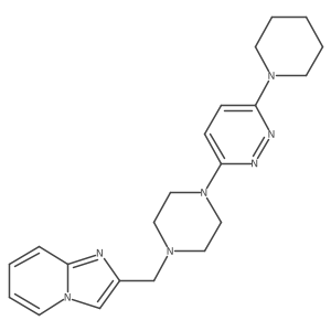 3-[4-({Imidazo[1,2-a]pyridin-2-yl}methyl)piperazin-1-yl]-6-(piperidin-1-yl)pyridazine结构式