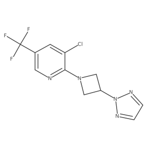 3-chloro-2-[3-(2H-1,2,3-triazol-2-yl)azetidin-1-yl]-5-(trifluoromethyl)pyridine结构式