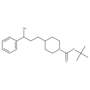 1-t-Butoxycarbonyl-4-(3-phenyl-3-hydroxypropyl)piperidine Structure
