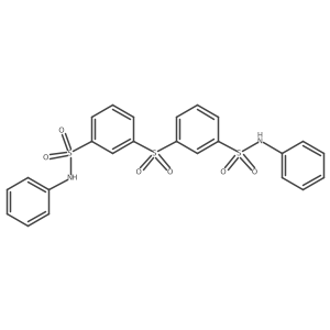 N-phenyl-3-[3-(phenylsulfamoyl)benzenesulfonyl]benzene-1-sulfonamide结构式