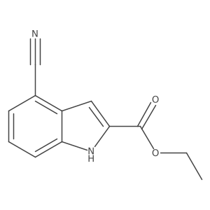Ethyl 4-cyano-1H-indole-2-carboxylate结构式