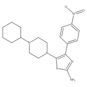 5-(4-Cyclohexyl-1-piperazinyl)-4-(4-nitrophenyl)-2-thiazolamine Structure