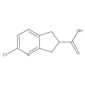 2-chloro-6,7-dihydro-5H-cyclopenta[b]pyridine-6-carboxylic acid Structure