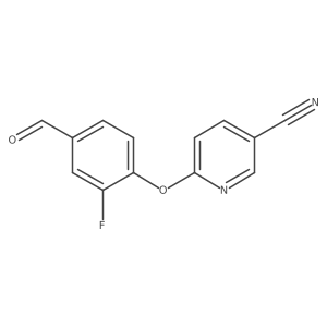 6-(2-Fluoro-4-formyl-phenoxy)-nicotinonitrile Structure