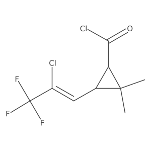 (1R,3S)-3-[(Z)-2-chloro-3,3,3-trifluoroprop-1-enyl]-2,2-dimethylcyclopropane-1-carbonyl chloride Structure