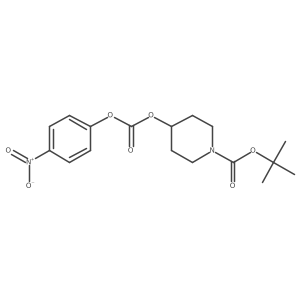 Tert-butyl 4-(((4-nitrophenoxy)carbonyl)oxy)piperidine-1-carboxylate结构式