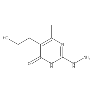 2-hydrazino-5-(2-hydroxyethyl)-6-methyl-4(3H)-pyrimidinone结构式