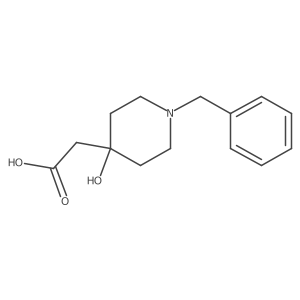 (1-Benzyl-4-hydroxypiperidin-4-yl)acetic acid Structure