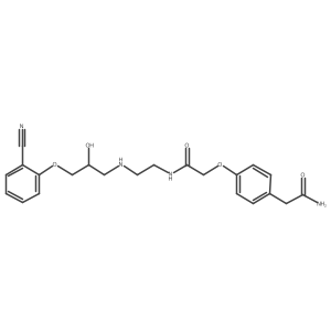 4-[2-[[2-[[3-(2-Cyanophenoxy)-2-hydroxypropyl]amino]ethyl]amino]-2-oxoethoxy]benzeneacetamide Structure