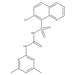 8-Quinolinesulfonamide,7-chloro-n-[[(4,6-dimethyl-2-pyrimidinyl)amino]carbonyl]-结构式