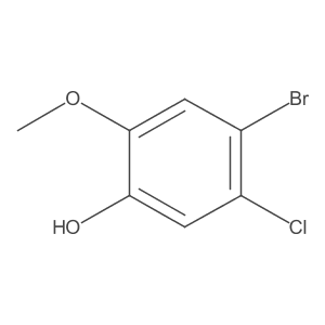 4-Bromo-5-chloro-2-methoxyphenol Structure