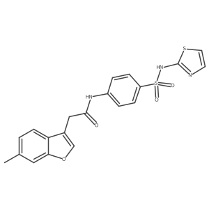 2-(6-methyl-1-benzofuran-3-yl)-N-[4-(1,3-thiazol-2-ylsulfamoyl)phenyl]acetamide Structure