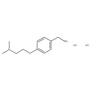 2-(4-(Aminomethyl)phenoxy)-N,N-dimethylethanamine dihydrochloride结构式