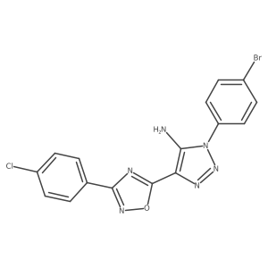1-(4-bromophenyl)-4-(3-(4-chlorophenyl)-1,2,4-oxadiazol-5-yl)-1H-1,2,3-triazol-5-amine Structure