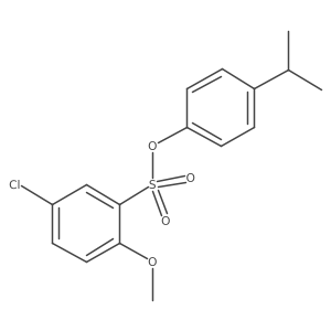COc1ccc(Cl)cc1S(=O)(=O)Oc1ccc(C(C)C)cc1结构式