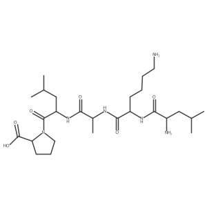 L-Leucyl-L-lysyl-L-alanyl-L-leucyl-L-proline结构式