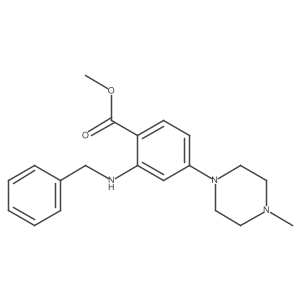 Methyl 4-(4-methyl-1-piperazinyl)-2-[(phenylmethyl)amino]benzoate Structure