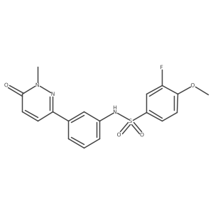 3-fluoro-4-methoxy-N-(3-(1-methyl-6-oxo-1,6-dihydropyridazin-3-yl)phenyl)benzenesulfonamide Structure