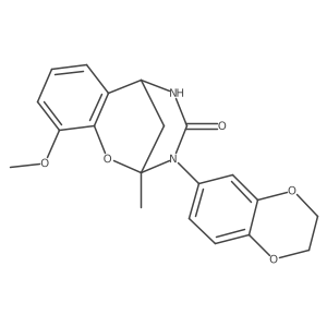 3-(2,3-dihydrobenzo[b][1,4]dioxin-6-yl)-10-methoxy-2-methyl-5,6-dihydro-2H-2,6-methanobenzo[g][1,3,5]oxadiazocin-4(3H)-one Structure
