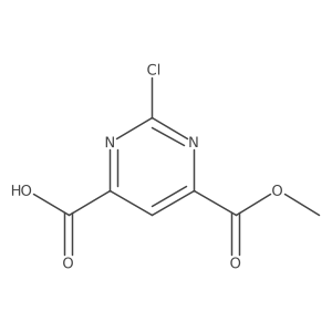 2-Chloro-pyrimidine-4,6-dicarboxylic acid monomethyl ester Structure