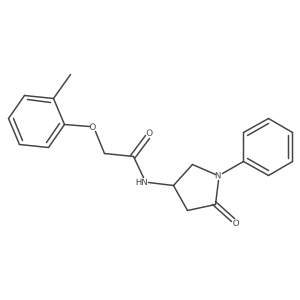N-(5-oxo-1-phenylpyrrolidin-3-yl)-2-(o-tolyloxy)acetamide结构式