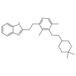 1H-Benzimidazole, 2-[[[4-[(2,2-dimethyl-1,3-dioxan-5-yl)methoxy]-3,5-dimethyl-2-pyridinyl]methyl]thio]- Structure