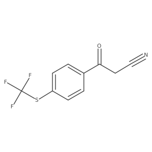 4-(Trifluoromethylthio)benzoylacetonitrile结构式
